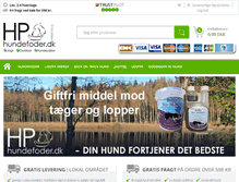 Tablet Screenshot of hp-hundefoder.dk